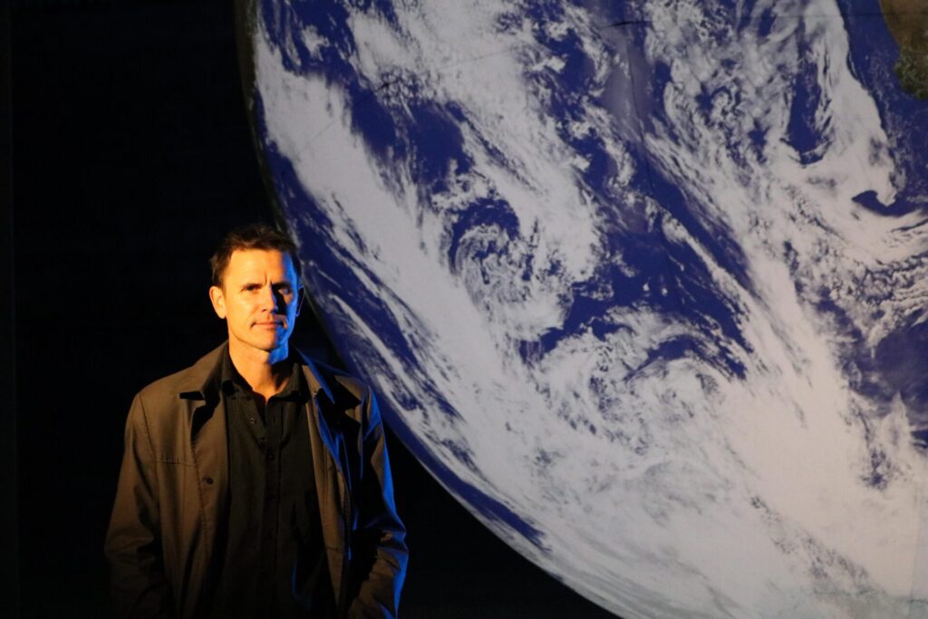Gaia. Photo of Luke Jerram by National Environment Research Council (NERC) 2